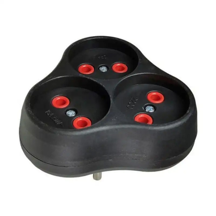 Тройник NEOMAX без заземления, черный, NX1115