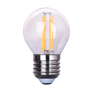 Лампа LED Filament VELMAX, 4 Вт, 4100K, E27, 220 В, G45