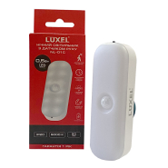 Нічник LUXEL NL-01C, 0,5 Вт, IP20, 5000K, акумулятор, 2 режими, датчик руху + сутінкове реле