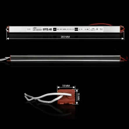 Блок питания BIOM Professional BPFS-48-12, DC12, 48W, 4А, stick, герметичний