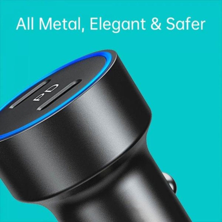 Зарядное устройство автомобильное Choetech С0054-BK, 2 порта, 36Вт, PD, черный