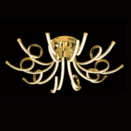 Люстра LED VATAN light 1090/10 золото 120W