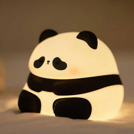Ночник-игрушка Панда толстун 2 Вт, 3000K, 111х102х110 мм, пищевой силикон, VALESO K1160 - 1