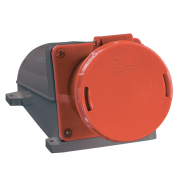 Розетка стаціонарна IEK 145, 3Р+РЕ+N, 125А, 380В, IP54, PSR12-125-5