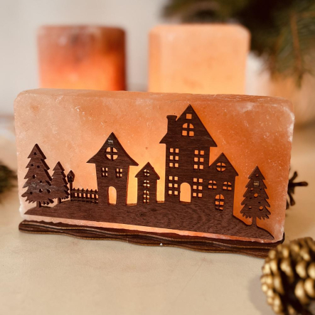 Соляной светильник «Домики» 2кг