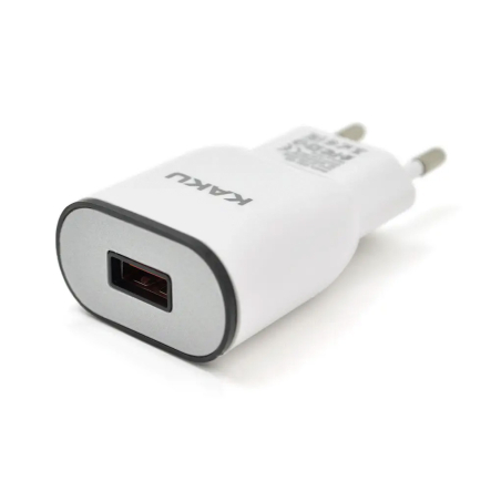 Зарядний пристрій мережевий iKAKU KSC-490 YIAN, AC 100-240 В, 1*USB, Out: DC 5В/2.4 A, 12 Вт, 19196 - 1