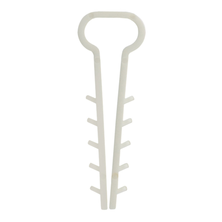 Дюбель-хомут АСКО-УКРЕМ под плоский кабель 8х5 мм, белый (уп.100шт)