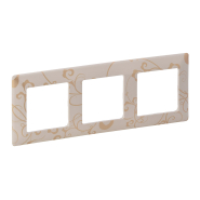 Рамка 3-я Legrand Valena Life, 754113, Ампир слоновая кость