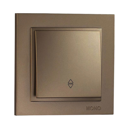 Вимикач 1кл. прохідний Mono Electric, DESPINA, бронза, 102-232325-109 - 1