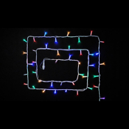 Гирлянда внешняя DELUX, STRING, 100LED, 10м, (2х5м), 20, flash, мульти цвет/белая, IP44