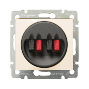 Розетка для акустичних систем подвійна LEGRAND Valena, 774324, слонова кістка