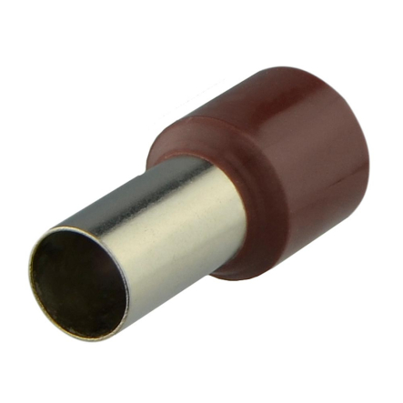 Накінечник трубчастий АСКО-УКРЕМ A0060010033, НТ 25-12 (кв.мм-мм) коричневий - 1