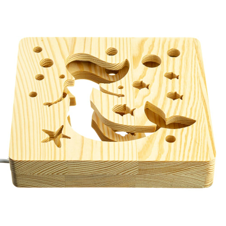 Ночник LED деревянный Русалочка (RGB/2)