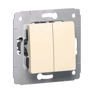 Выключатель 2- клавишный, Legrand Cariva, 773705, слоновая кость