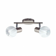 Светильник настенно-потолочный BODRUM-2, Е14х2, хром матовый, HOROZ Electric, 035-004-0002