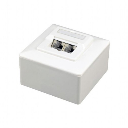 Розетка на 2 порта с экраном Cablexpert MWS-2S6-01, RJ45, 6 cat - 1