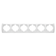 Рамка шестерная горизонтальная VIKO CARMEN, 90571106, белый