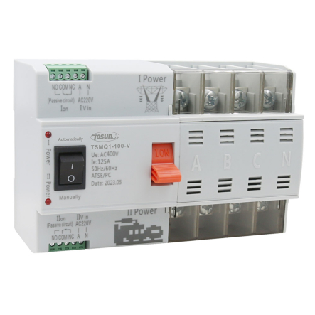 АВР 100А (TSMQ1) на DIN-рейку, 4Р, 100A, 230/400В - 1