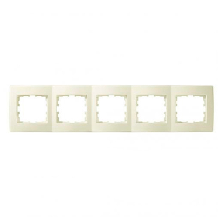 Рамка Lezard LESYA п'ятимісна, горизонтальна, крем, 705-0300-150 - 1