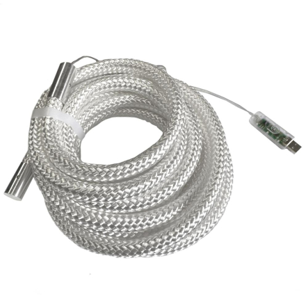 Лента RGB плетёная с пультом, 5 м, 250 LED, управление через приложение