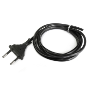 Шнур побутовий LEDium 2м чорний з вилкою (ШВВП 2*0,35), С17922