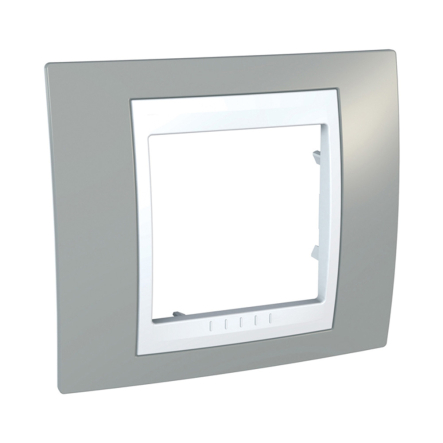 Рамка 1-местная туманно-серый/белый Schneider Electric Uniсa PLUS, MGU6.002.865 - 1