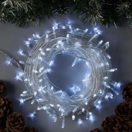Гирлянда LED "Нить" от сети 25м, 300LED прозрачный шнур RD-7145, Белая