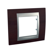 Рамка 1-местная венге/алюминий Schneider Electric Uniсa TOP, MGU66.002.0M3