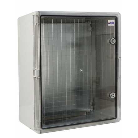 Корпус АБС-пластик АСКО-Укрем, ударостойкий, с монтажной панелью, прозрачные дверки, 40*50*18, ІР65, A0270010030 - 1