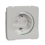 Механизм розетки с з/к и шторками, IP55, Schneider Electric Mureva Styl, белый, MUR39134