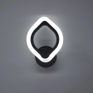 Бра LED 12W R-ON/OFF-168x235x45-BLACK/WHITE-220-IP20 AZALIA