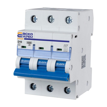 Автоматический выключатель АСКО-УКРЕМ ВА UTrust  3P 10А С, 6kА, A0010210105