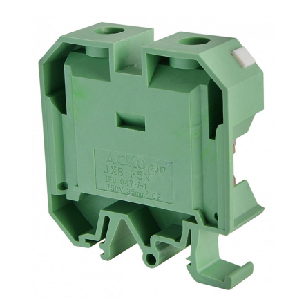 Клеммник винтовой JXB-35х35 зелёный, АСКО-УКРЕМ, A0130010020
