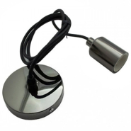 Підвіс металевий Lemanso LMA3224, 100*20мм + E27, перлово-чорний, 1.5м для LED ламп