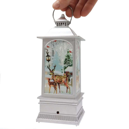 Новорічний декоративний ліхтарик від батарейок 20х7см / Різдвяний світильник з підсвічуванням - 1