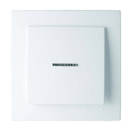 Выключатель одноклавишный с подсветкой белый, NILSON+Touran, 24111002