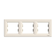 Рамка 3-постова, горизонтальна, Schneider Electric ASFORA, крем, ЕРН5800323