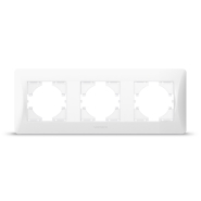 Рамка VIDEX BINERA, біла, 3 пости, горизонтальна, VF-BNFR3H-W