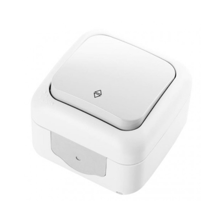 Выключатель VI-KO Palmiye проходной 1-кл, белый, 90555404 - 1