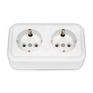 Розетка GISelt Premiera 2-я c з/к зовнішня, IP20, G 8003-52