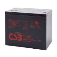 Аккумуляторная батарея CSB GPL12750, 12V, 75Ah, (261х168х215мм), 23.5 kg