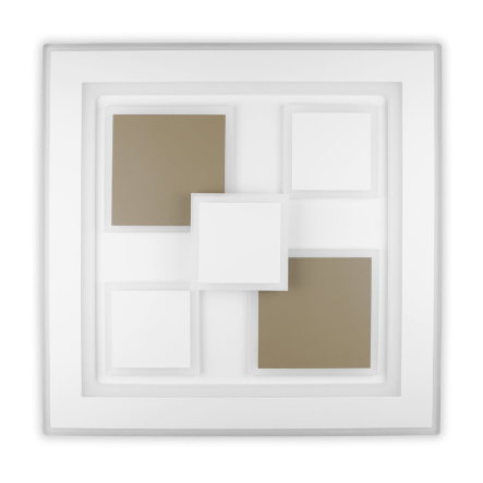 Светильник VIOLUX Smart OXFORD, 110W, 3000-4500-6000 К, 8000Lm, 500 мм, квадрат, белый, коричневый, 220435