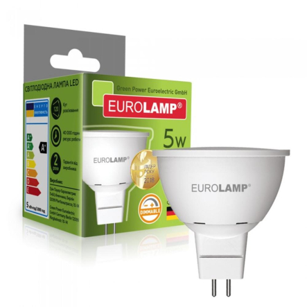 Лампа светодиодная EUROLAMP 5 Вт, 4000K, GU5.3 220 В, MR16 - 1