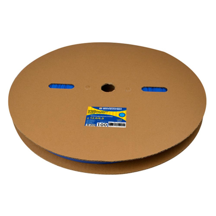 Термоусаджувальна трубка АСКО-УКРЕМ 12,0/6,0 синя, (рулон 100м), A0150040701 - 1