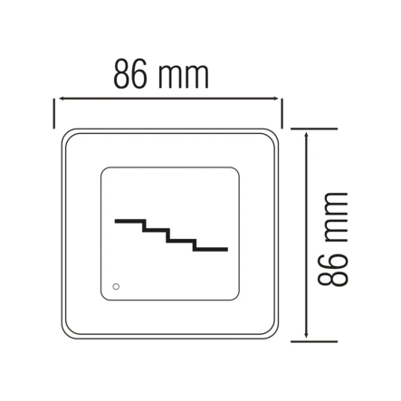Светильник лестничный Horoz Electric, QUARTZ, 2W, 4000K, 100Lm, с датчиком, 079-027-0002-010