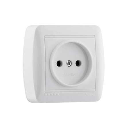 Розетка Lezard DEMET, одинарная, белая, 711-0200-121 - 1