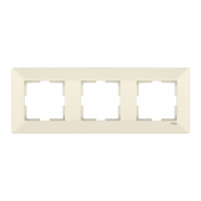 Рамка тройная горизонтальная VIKO Meridian, 90979013-WH, крем