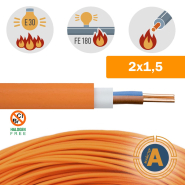 Кабель огнестойкий безгалогенный (N)HXH-J FE180/E30 2x1,5 RE 0,6/1 kV