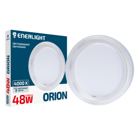 Світильник LED ENERLIGHT, ORION, 48Вт, 4000К, 4300Lm, IP20, 300х40мм, ORION48SMD90N - 1