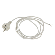 Шнур з круглою вилкою 1,3 м білий 6А 220В ШВВП